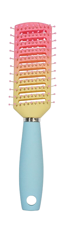Custom colorful ventilated fishbone detangling hair brush