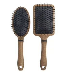 Custom coconut fiber paddle hair brush