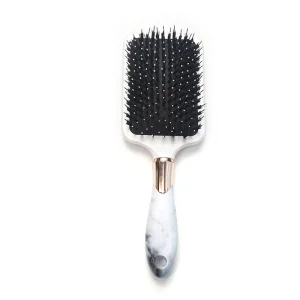 Customized water transfer marble pattern paddle hair brush