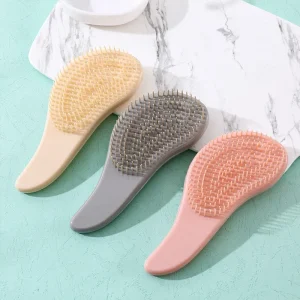 Marbled Small Detangling Hair Brush with Grip