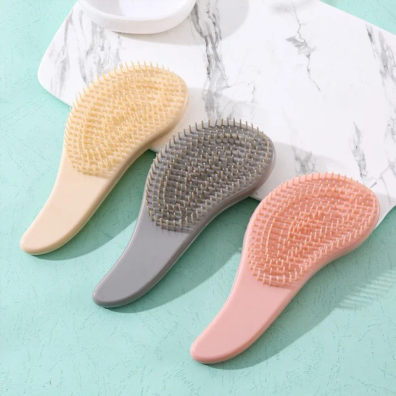 Marbled Small Detangling Hair Brush with Grip