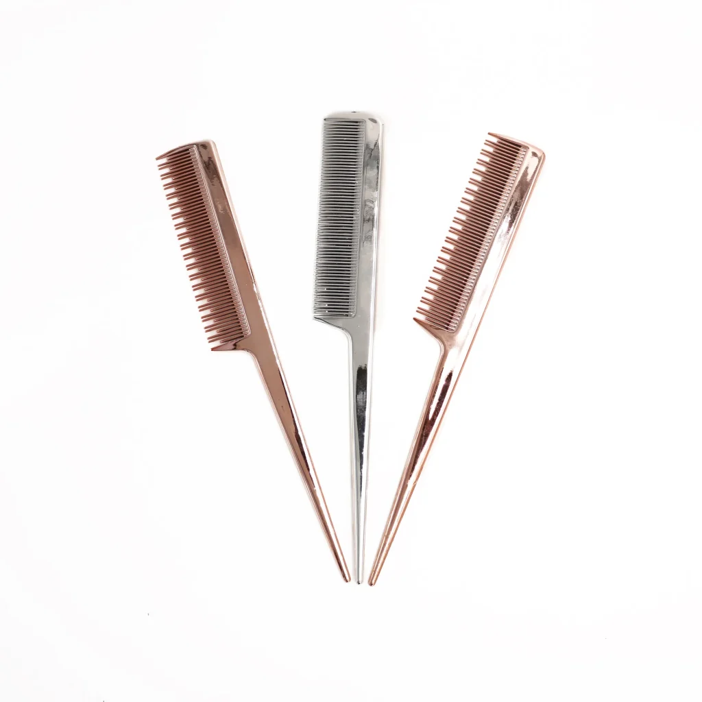 Custom Plated Color Rat Tail Comb