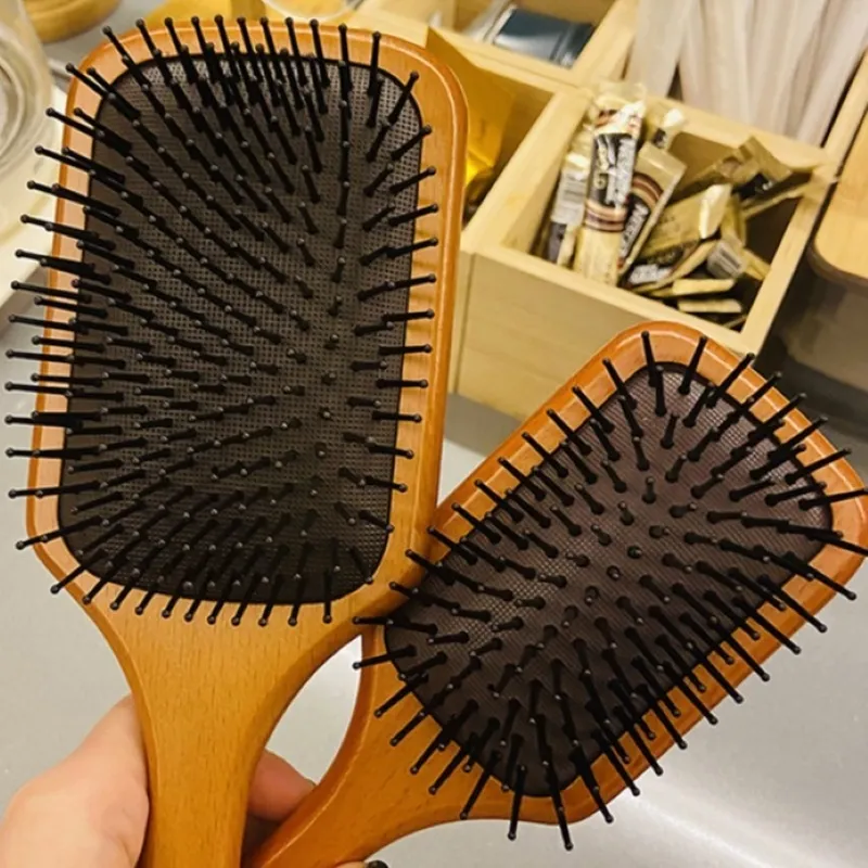 Custom wooden Paddle Hair Brush