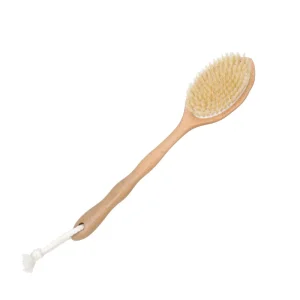 Wooden Shower Brush with Long Handle