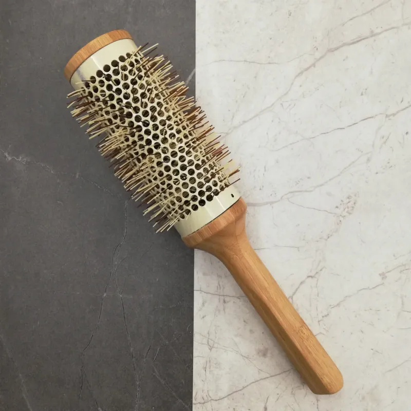 Custom wooden handle ventilated round hair brush