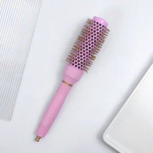 Pink Small Round Hair Brush Comes with Cleaner