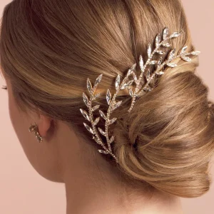 Crystal Leaf Wedding Hair Comb