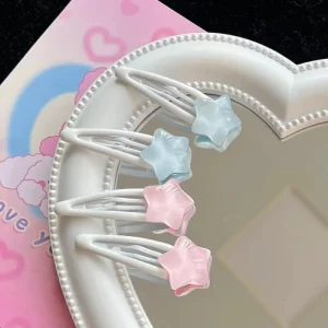 Cute Starry Jelly Snap Hair Clips