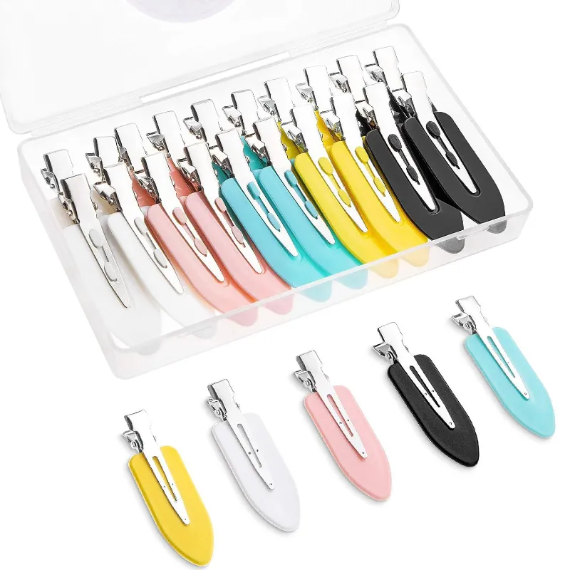 Matte No Crease Hair Clips – Colorful Duckbill Styling Clips