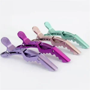 Metallic Paint Colorful Crocodile Hair Clips