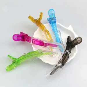 Shiny Clear Plastic Crocodile Hair Clips