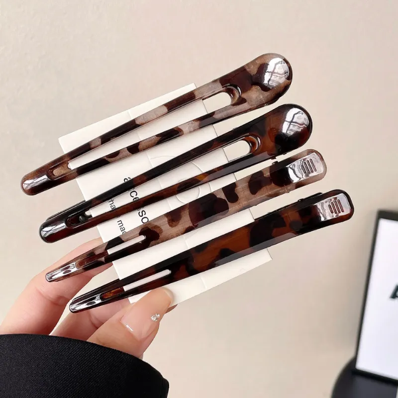 Tortoise Shell Duckbill Hair Clips Large Acetate Side Hair Clips