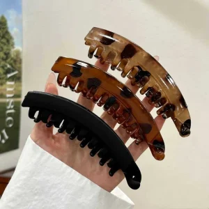 Vintage Tortoise Banana Hair Clip