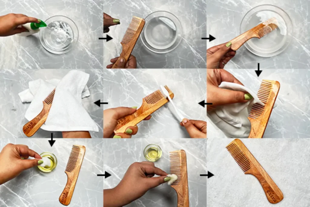 Care of green sandalwood combs