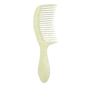 Eco-Friendly Wheat Straw Wide-Tooth Detangling Comb with Speckled Finish