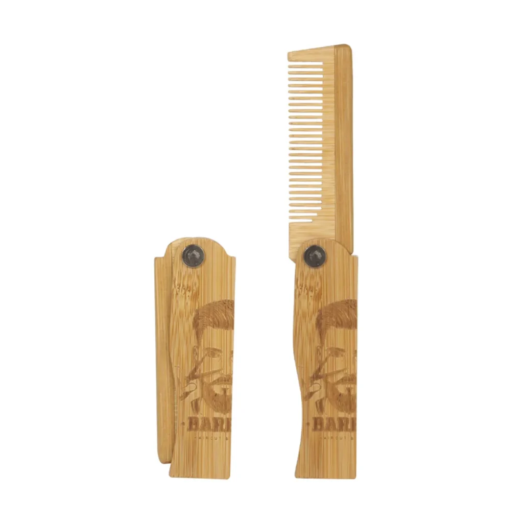 Portable Folding Bamboo Hair and Beard Pocket Comb