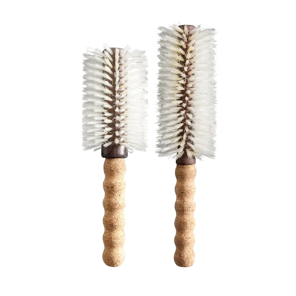 Round Hair Brush with Cork Grip