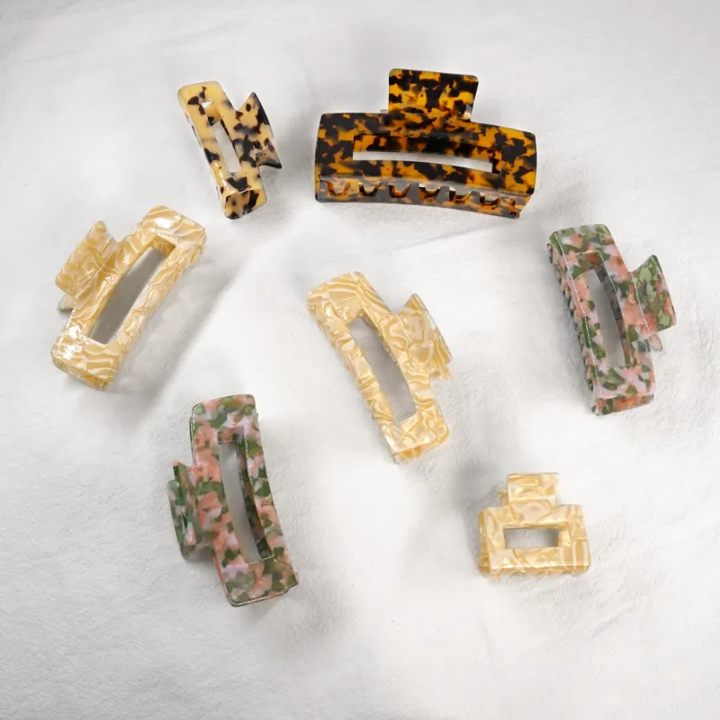 Rectangular Acetate Hair Claw