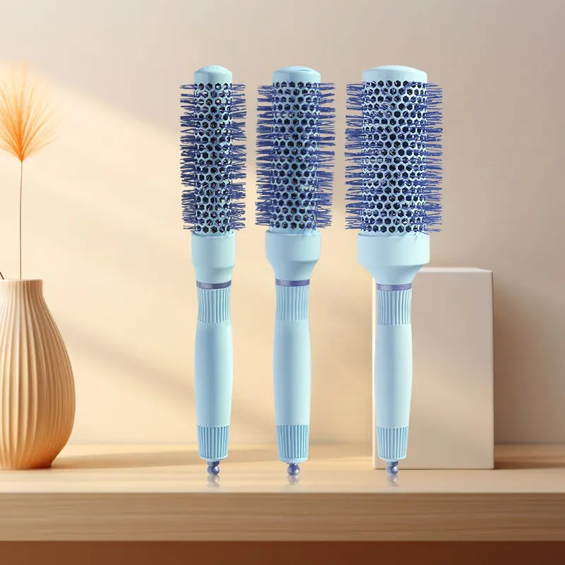 Blue Luxe Ventilated Round Hair Brush