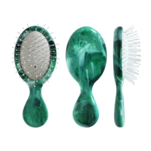 Green Gradient Oval Acetate Paddle Hair Brush