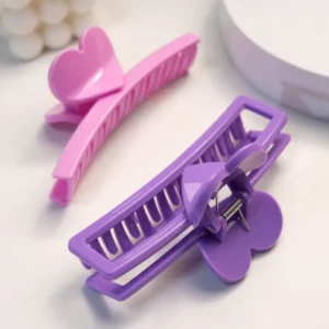 Heart-Shaped Large Acetate Hair Claw
