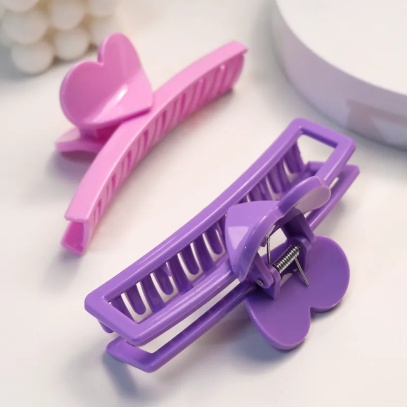 Heart-Shaped Large Acetate Hair Claw
