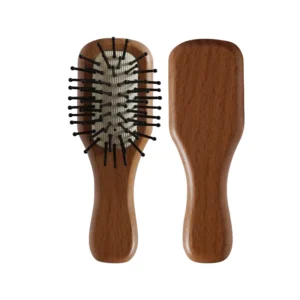 Mini Beechwood Paddle Cushion Brush – Coarse Nylon Detangler