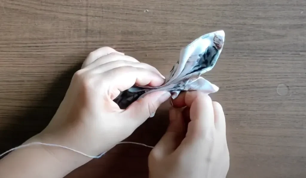 Fold Fabric to Form Butterfly Shape 2