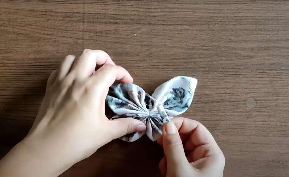 Fold Fabric to Form Butterfly Shape 3