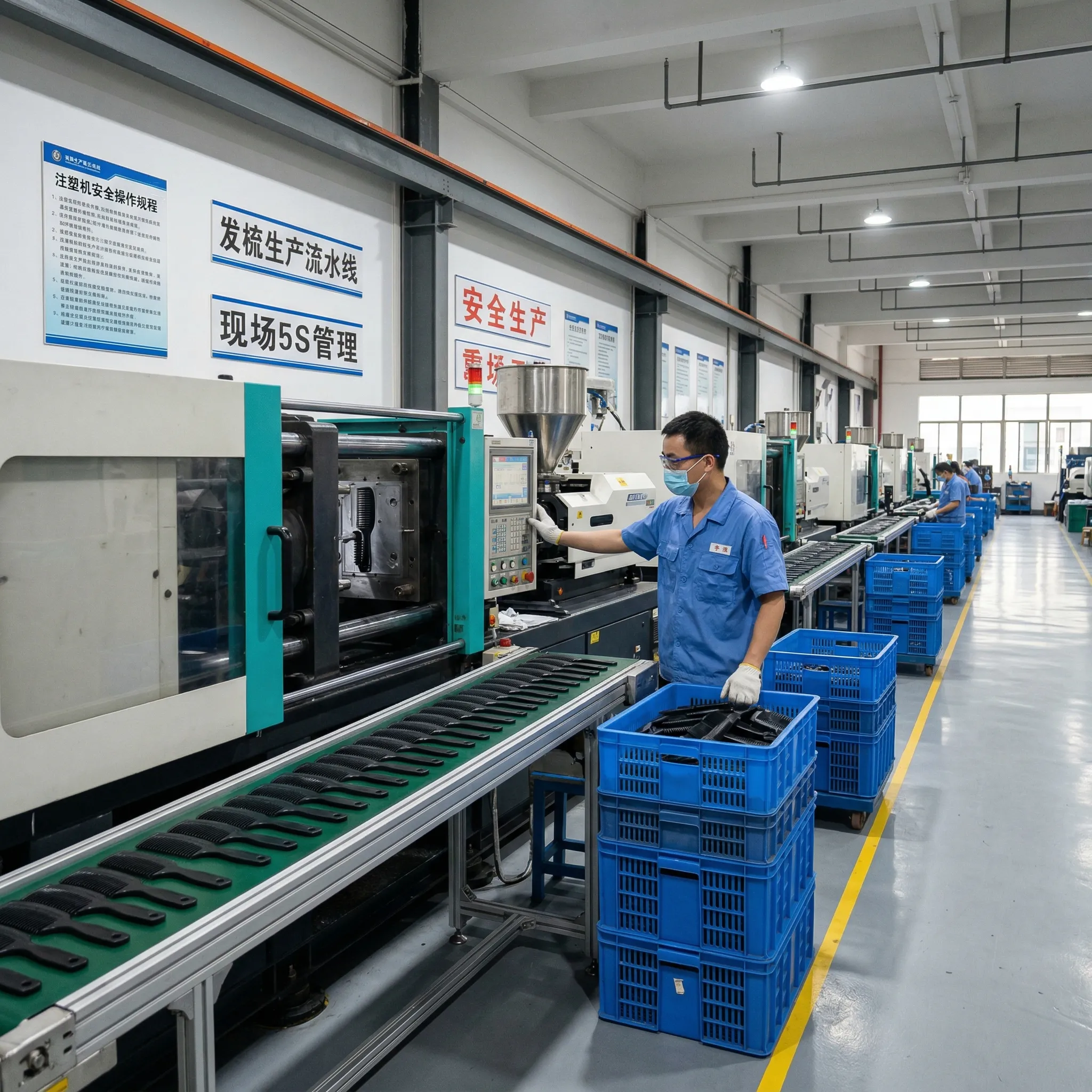 Custom Hair Brush Production Line — JunYi Beauty OEM Factory