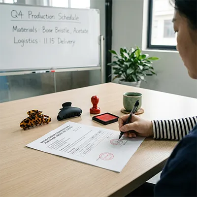 OEM Order Confirmation — Custom Hair Comb Factory China